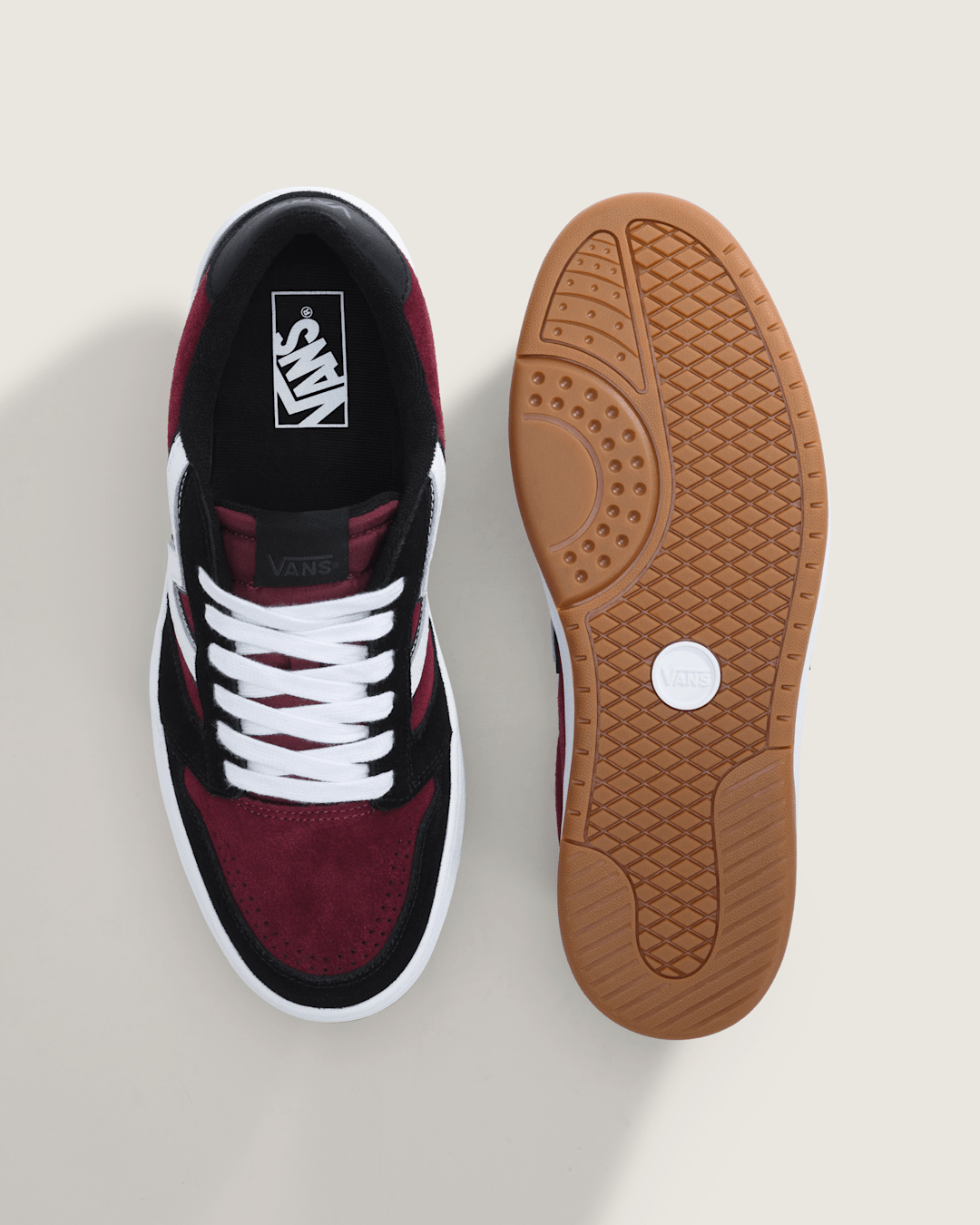 Vans Lowland 2.0 Shoe in Black / Port Red