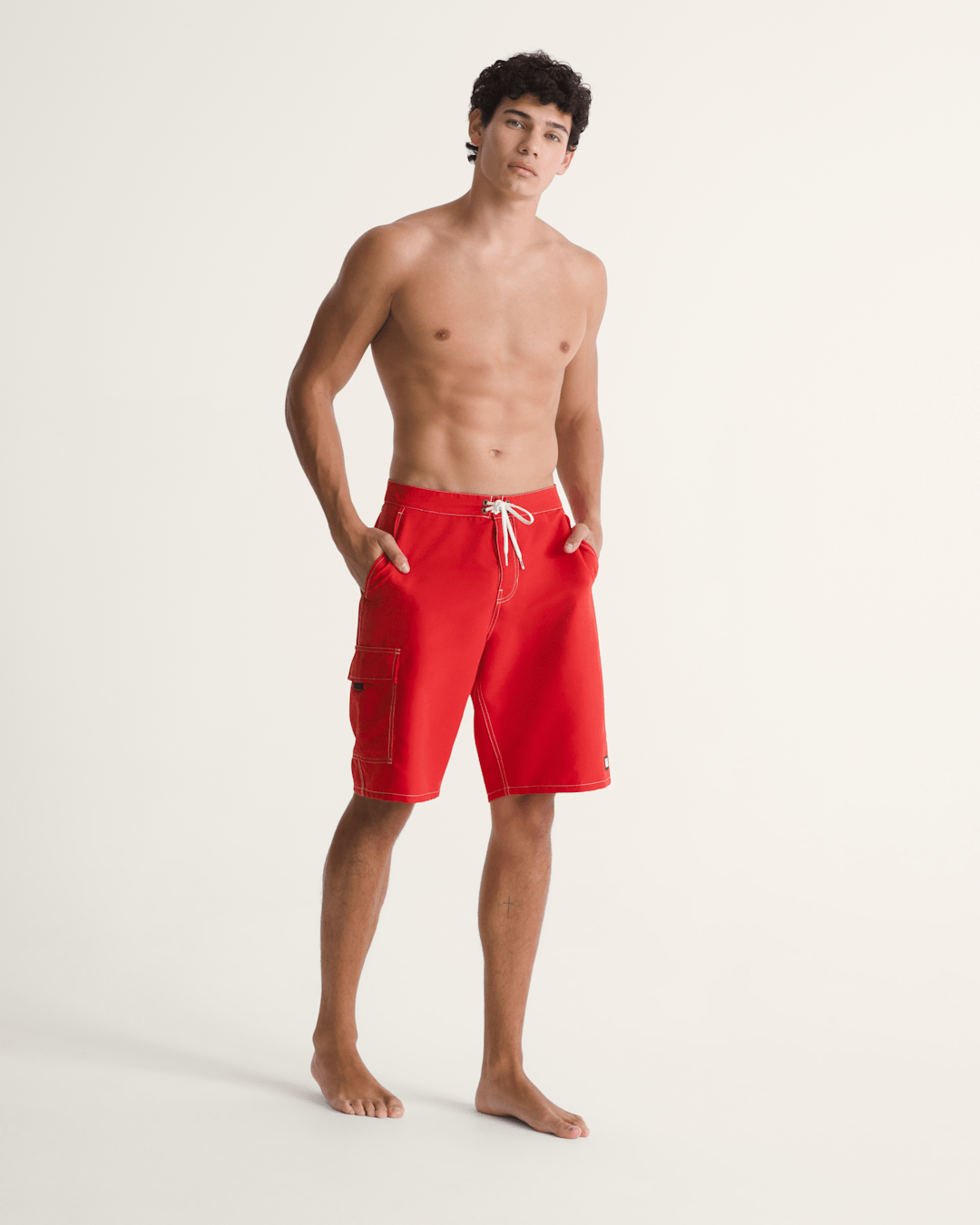 Vans Voyage Long Cargo Boardshorts in Racing Red