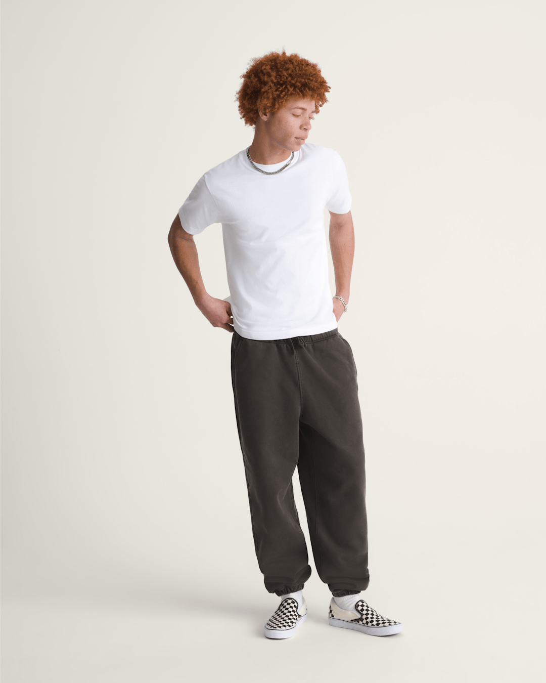 Vans Premium Fleece Sweat Pants in Faded Black