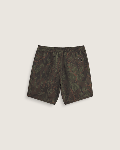 Vans Primary II Elastic Printed Boardshorts in Obsidian Fern Green