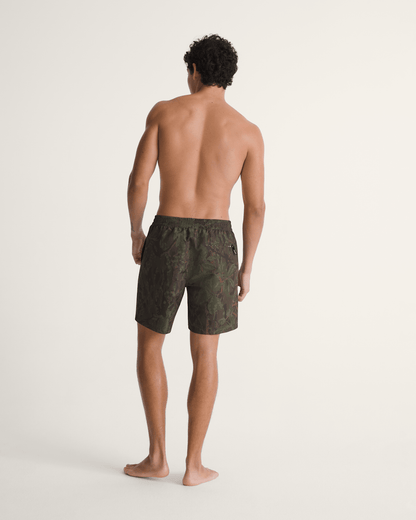 Vans Primary II Elastic Printed Boardshorts in Obsidian Fern Green