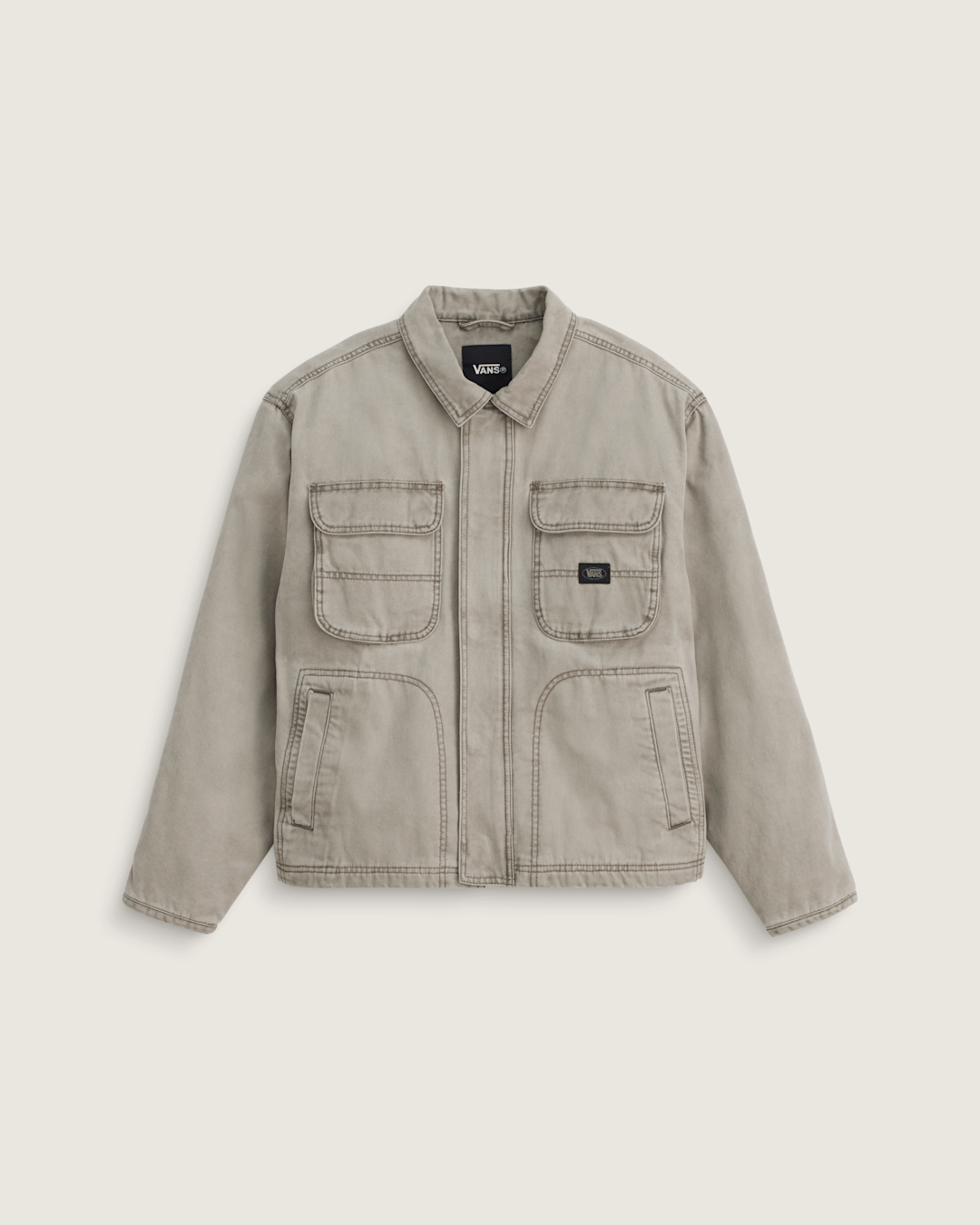 Vans Umber Pigment Canvas Jacket in Aluminum Grey