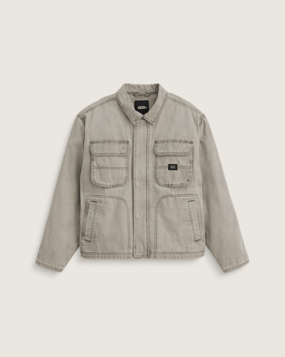 Vans Umber Pigment Canvas Jacket in Aluminum Grey