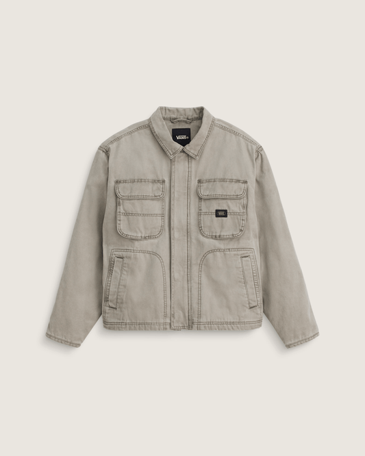 Vans Umber Pigment Canvas Jacket in Aluminum Grey
