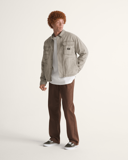 Vans Umber Pigment Canvas Jacket in Aluminum Grey