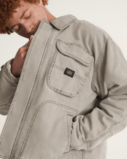 Vans Umber Pigment Canvas Jacket in Aluminum Grey