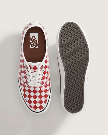 Vans Premium Authentic Checkerboard Shoe in Checkerboard Red / Marshmallow White