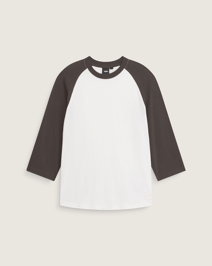 Vans Standard Raglan T-Shirt in Faded Black / Egret White