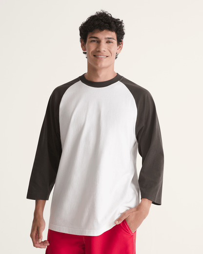 Vans Standard Raglan T-Shirt in Faded Black / Egret White