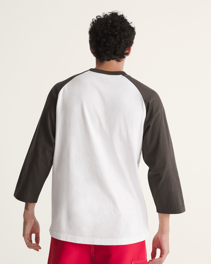 Vans Standard Raglan T-Shirt in Faded Black / Egret White