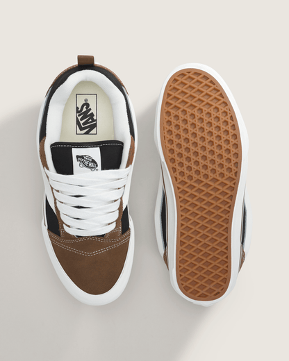 Vans Knu Skool Shoe in Black / Brown