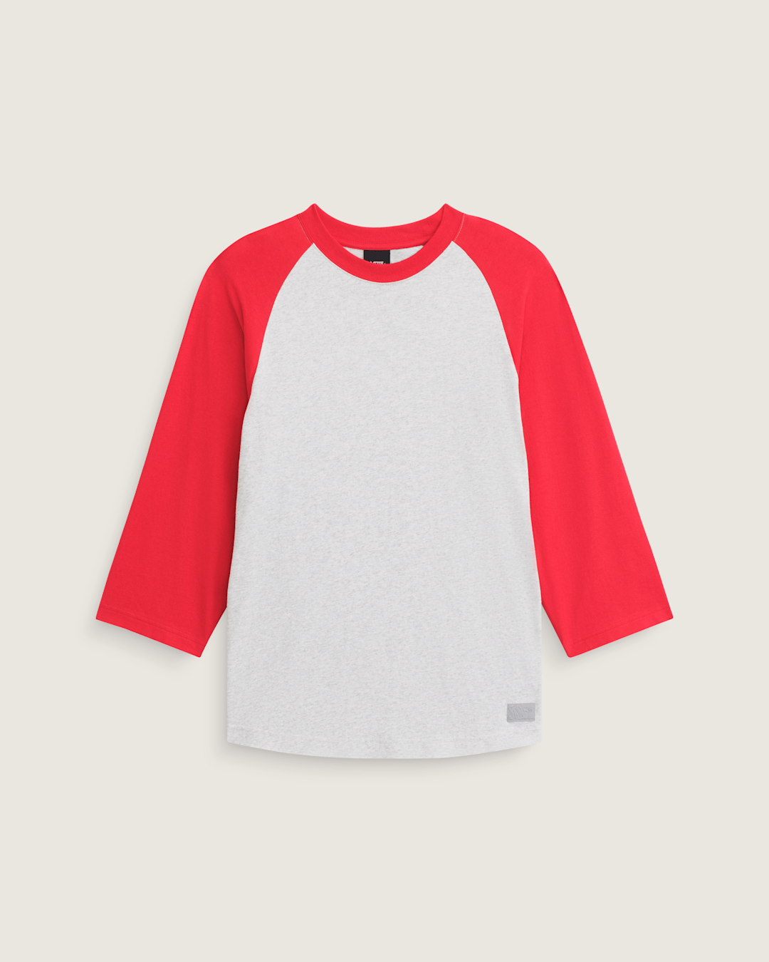 Vans Standard Raglan T-Shirt in Crimson Haze Red / Ash Heather Grey