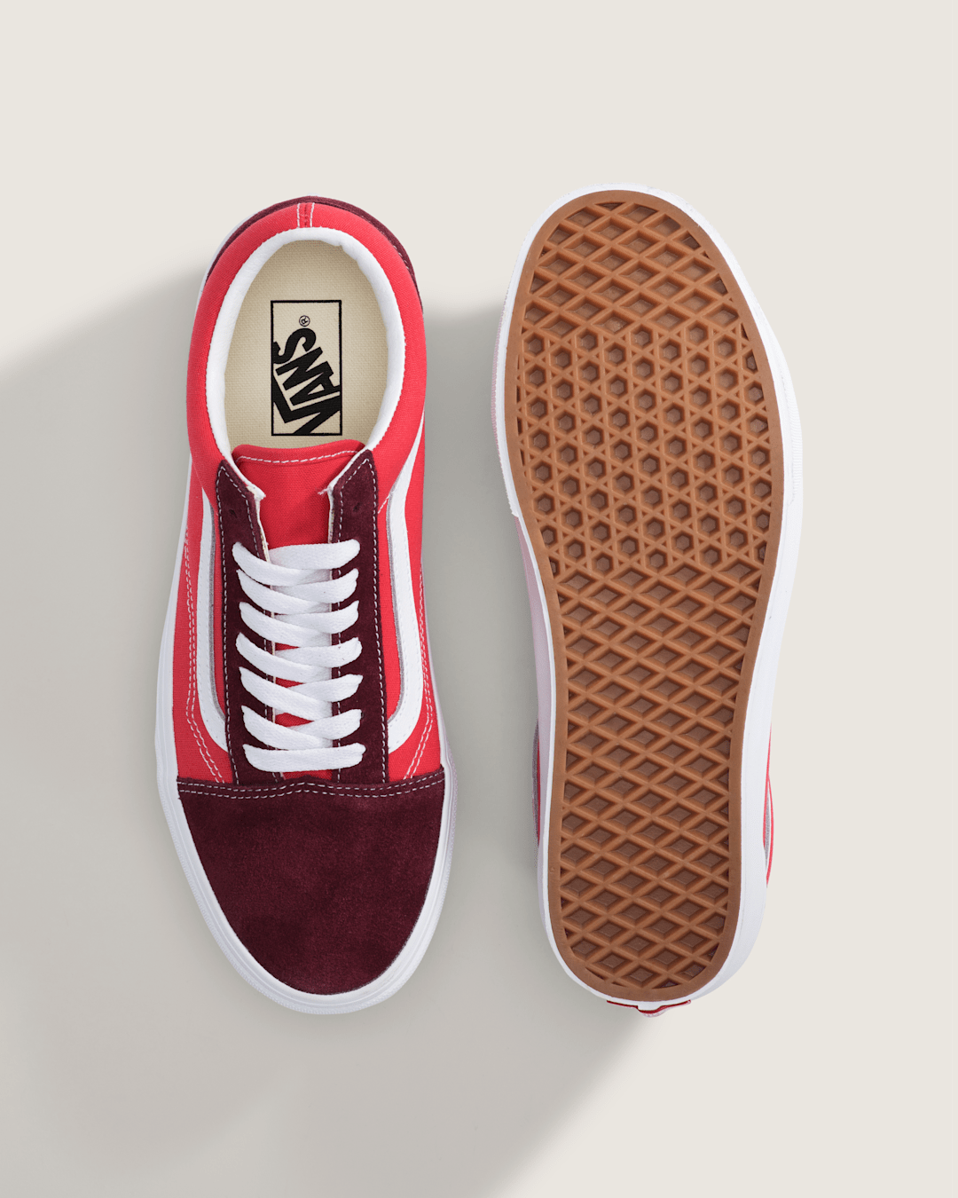 Vans Old Skool Shoe in Crimson Haze Red