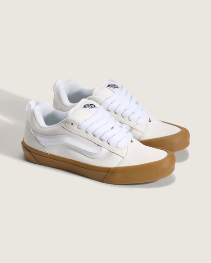 Vans Knu Skool Shoe in Blanc De Blanc White