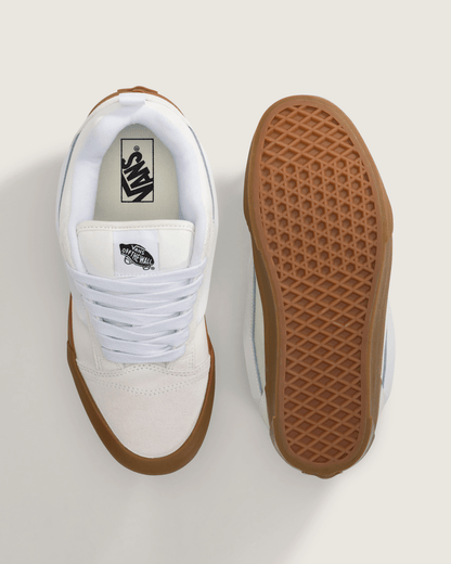 Vans Knu Skool Shoe in Blanc De Blanc White