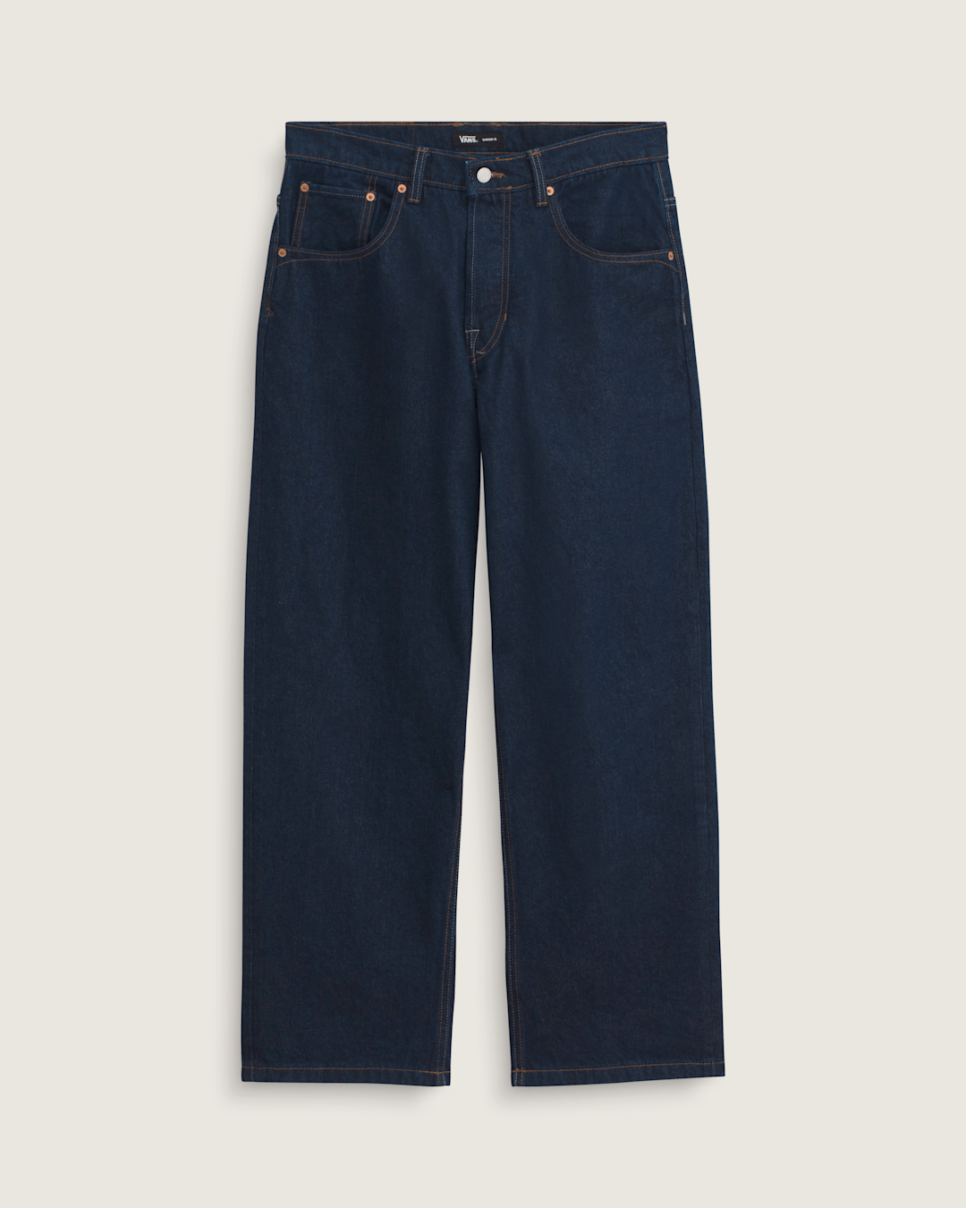 Vans Premium Check-5 Loose Denim Pants in Dark Rinse Blue