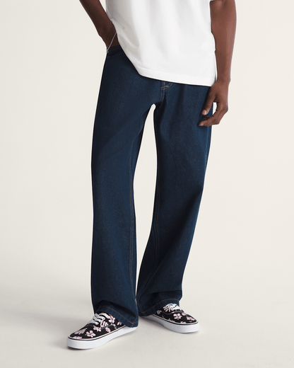 Vans Premium Check-5 Loose Denim Pants in Dark Rinse Blue