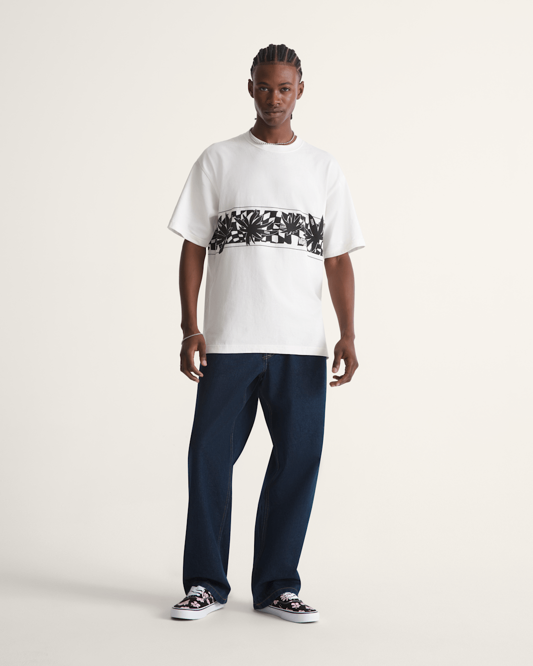 Vans Premium Check-5 Loose Denim Pants in Dark Rinse Blue