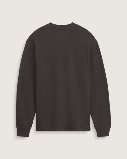 Vans Navigate Thermal Long Sleeve Shirt in Faded Black