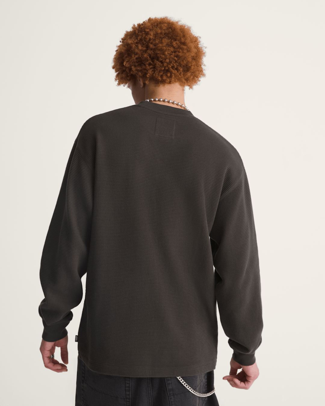 Vans Navigate Thermal Long Sleeve Shirt in Faded Black