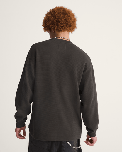 Vans Navigate Thermal Long Sleeve Shirt in Faded Black