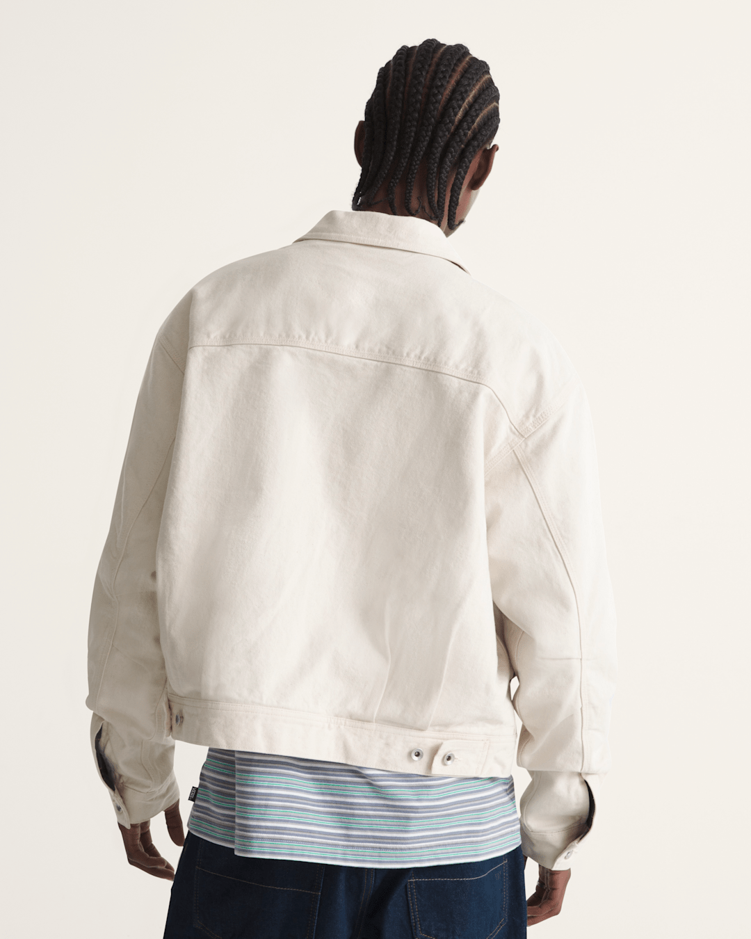 Vans Premium Denim Station Jacket in Natural Seed Beige