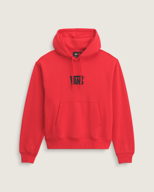 Vans Stretch Logo Pullover Hoodie in Crimson Haze Red