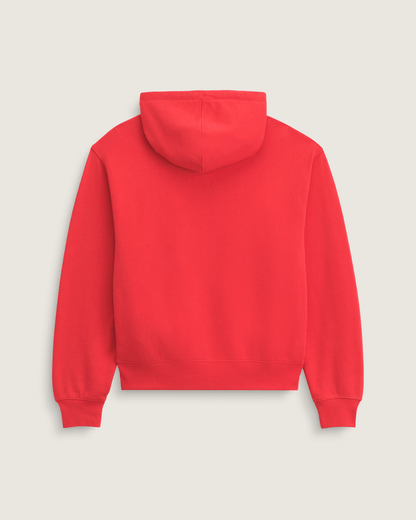 Vans Stretch Logo Pullover Hoodie in Crimson Haze Red