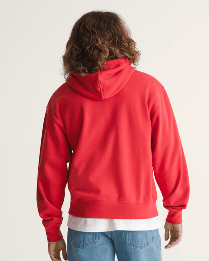 Vans Stretch Logo Pullover Hoodie in Crimson Haze Red