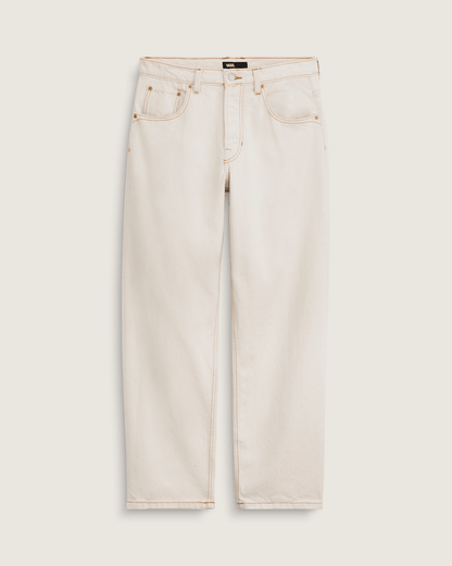 Vans Premium Check-5 Loose Denim Pants in Natural Seed Beige