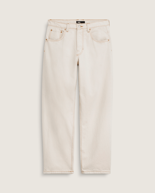 Vans Premium Check-5 Loose Denim Pants in Natural Seed Beige
