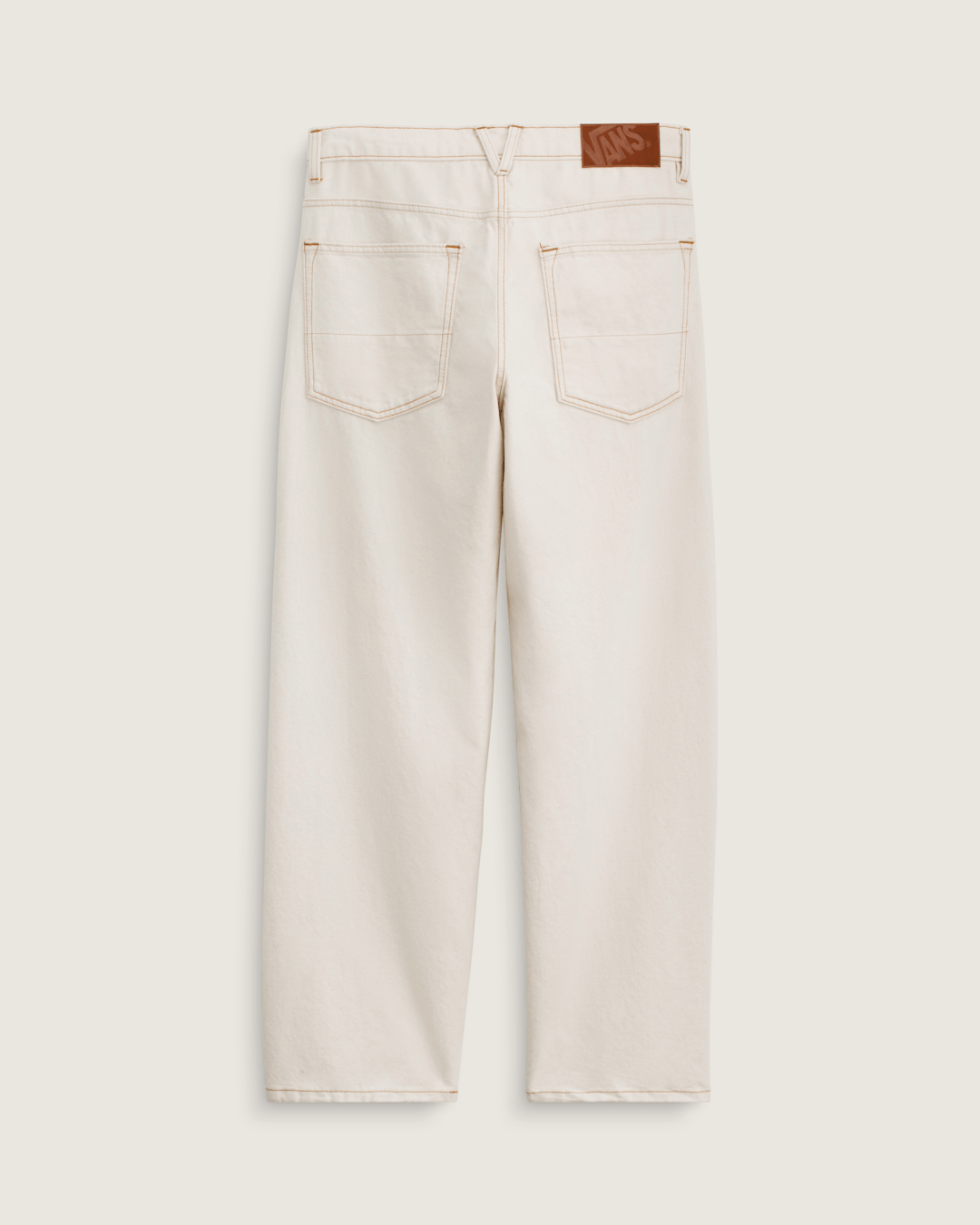 Vans Premium Check-5 Loose Denim Pants in Natural Seed Beige