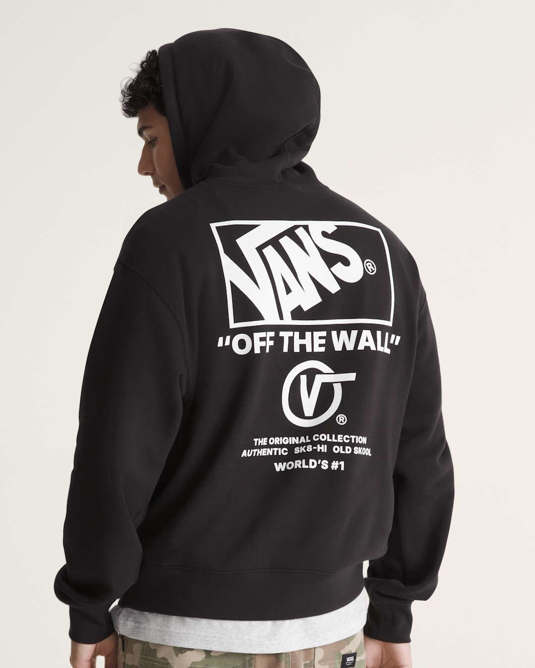 Vans Stacked Hi Pullover Hoodie in Black / White