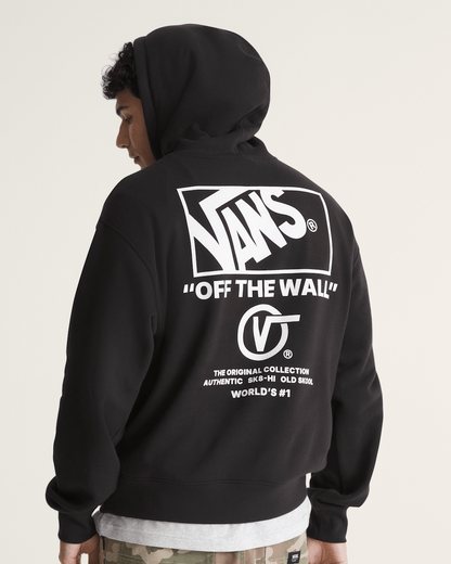 Vans Stacked Hi Pullover Hoodie in Black / White