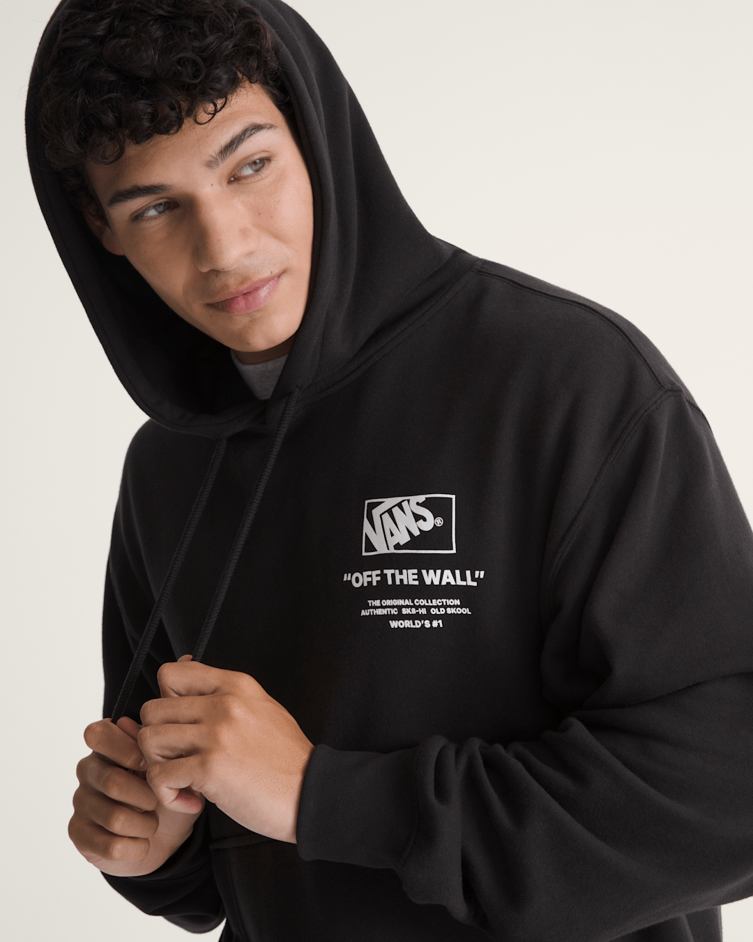 Vans Stacked Hi Pullover Hoodie in Black / White
