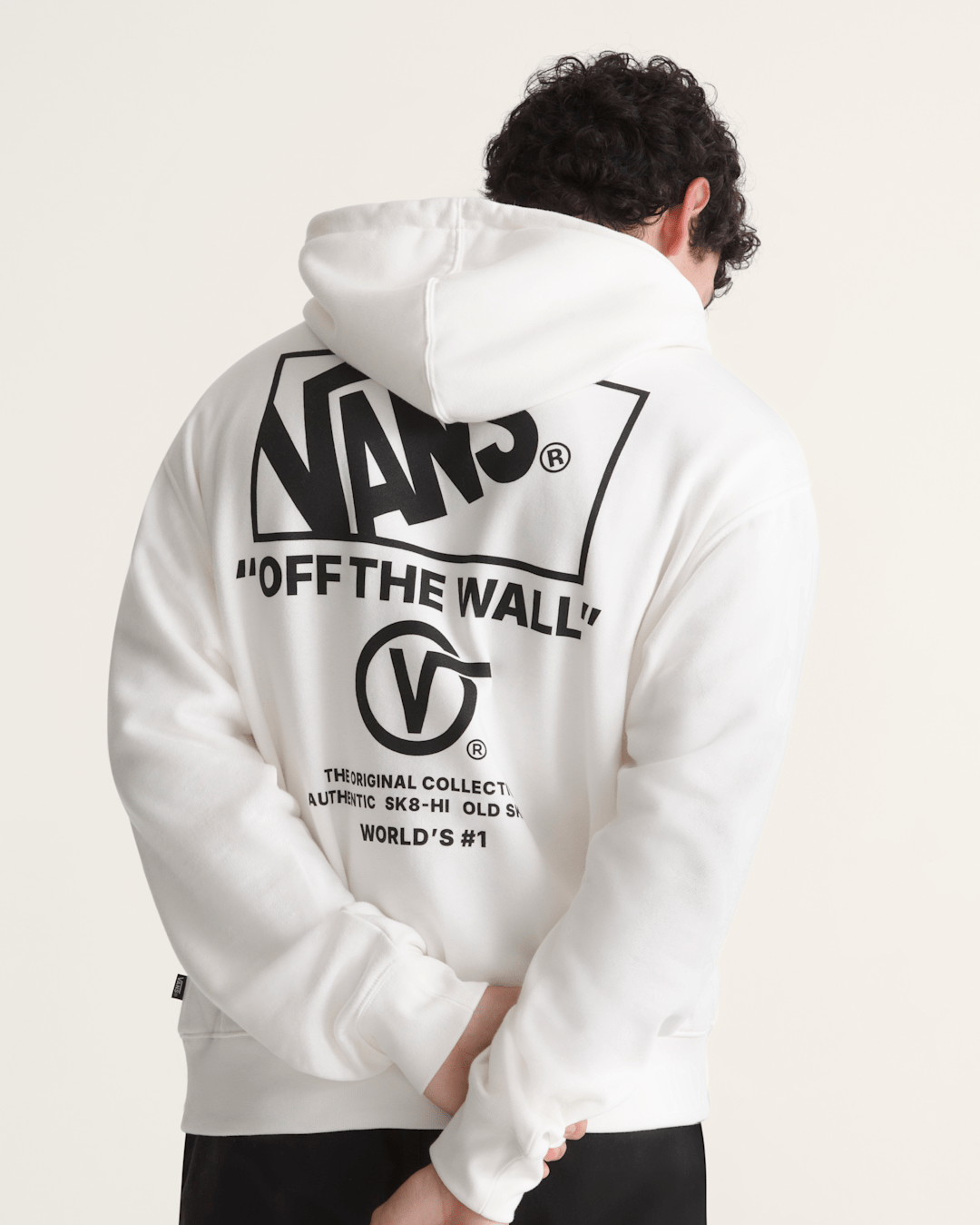 Vans Stacked Hi Pullover Hoodie in Egret White