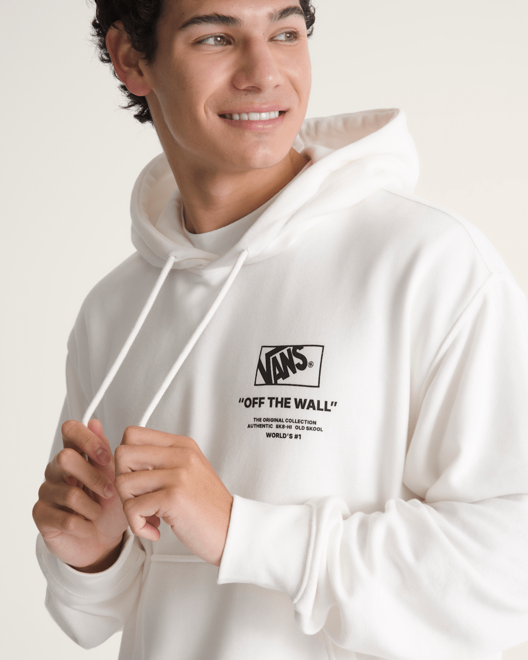 Vans Stacked Hi Pullover Hoodie in Egret White