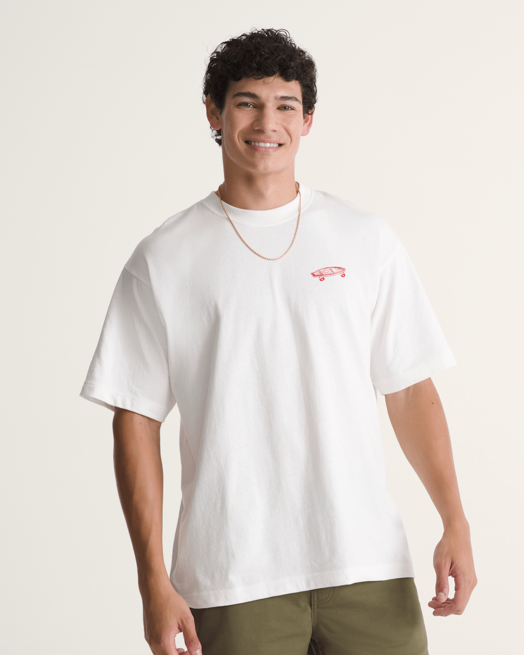 Vans Premium Full Deck T-Shirt in Egret White