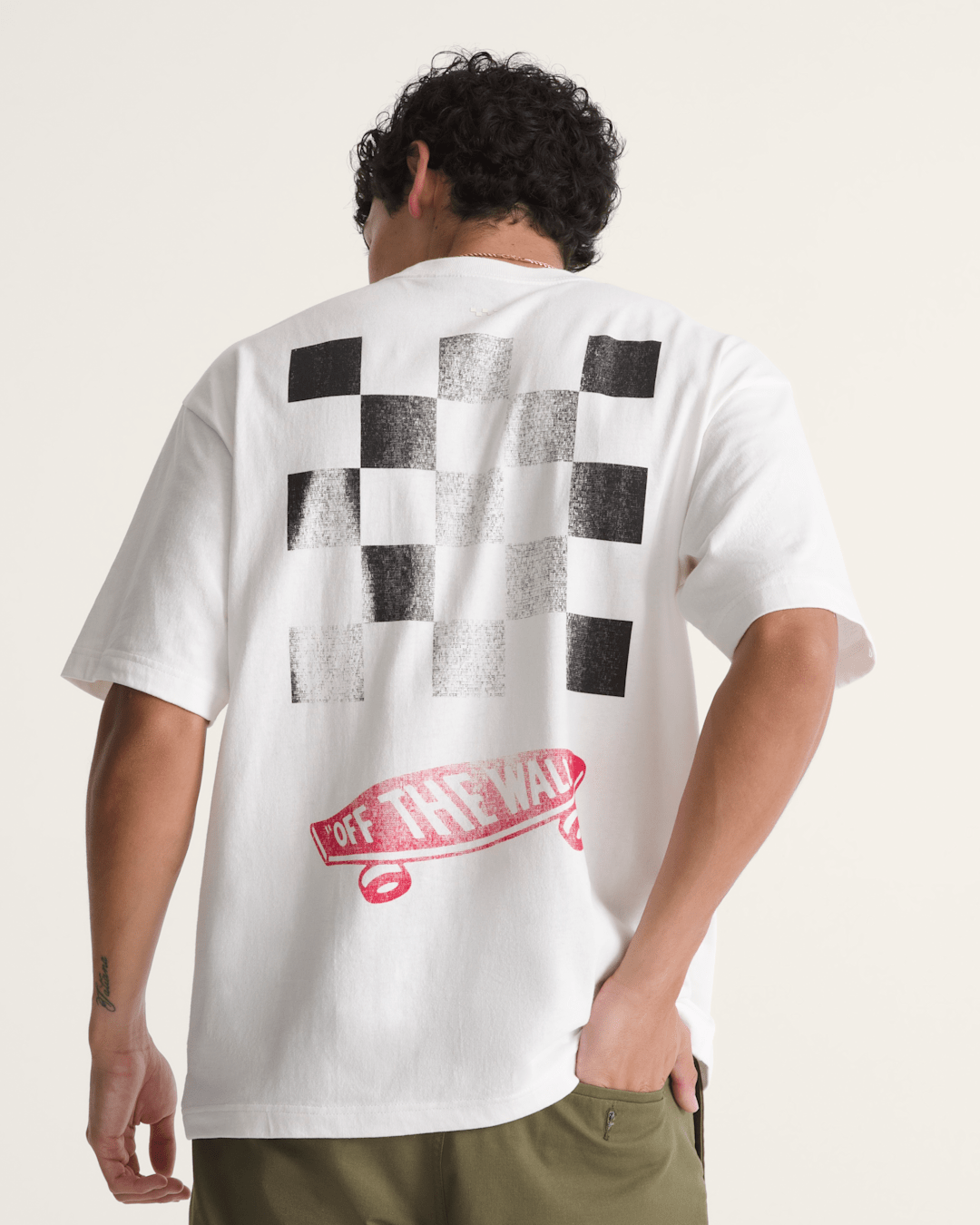 Vans Premium Full Deck T-Shirt in Egret White