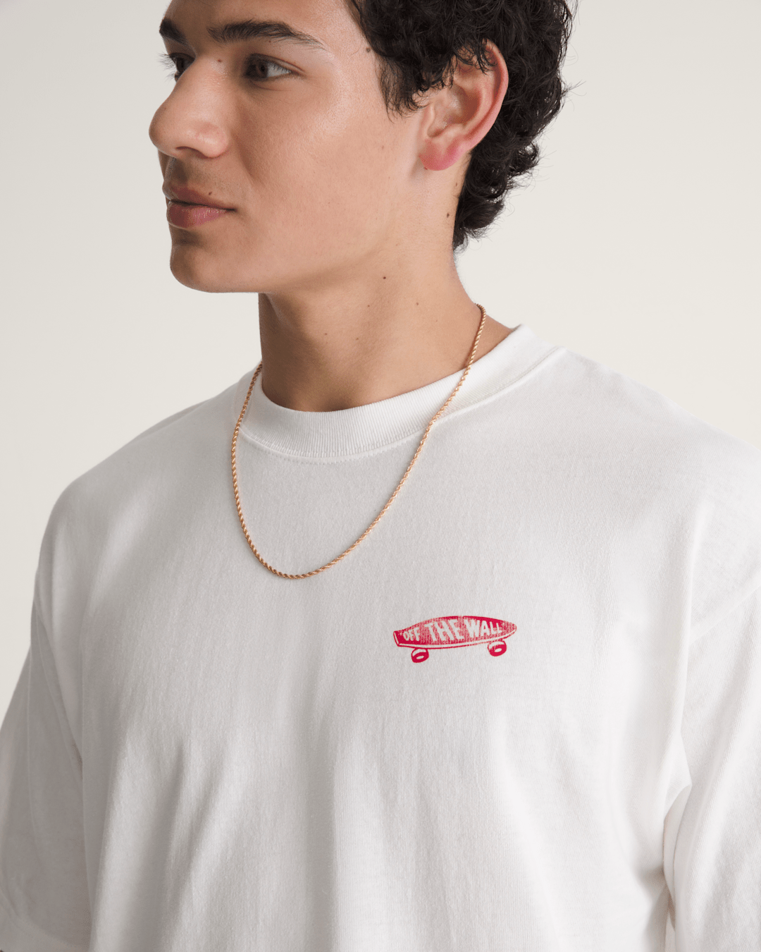 Vans Premium Full Deck T-Shirt in Egret White