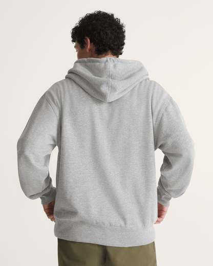 Vans Stretch Logo Zip Hoodie in Cement Heather Grey