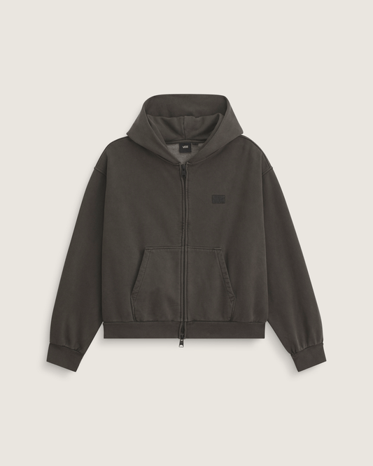 Vans Premium Zip Hoodie in Faded Black