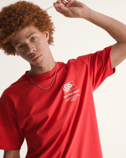 Vans Stockpile T-Shirt in Crimson Haze Red
