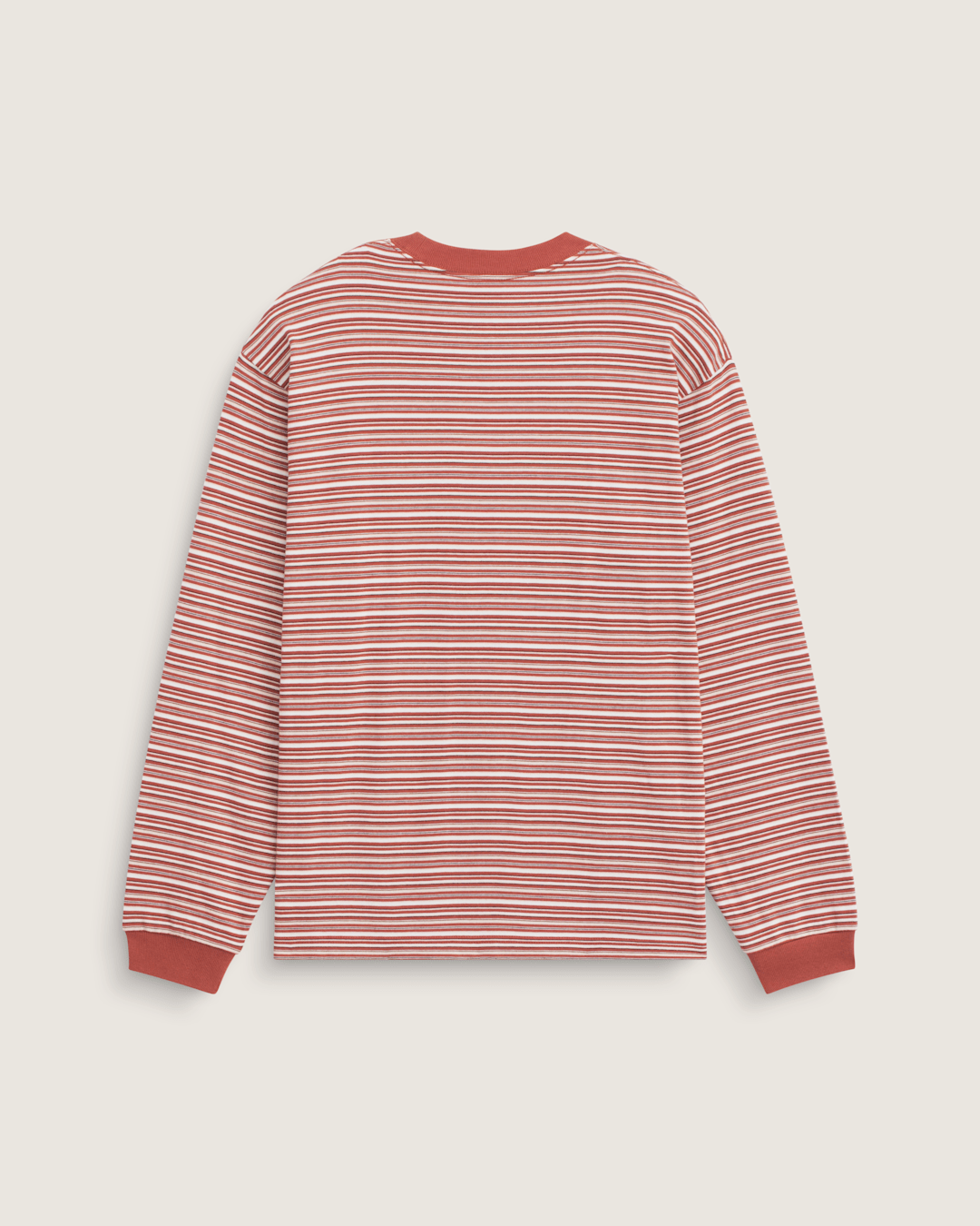 Vans Wesley Stripe Long Sleeve Knit Shirt in Light Bronze Brown