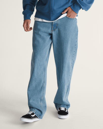 Vans Check-5 Loose Denim Pants in Stonewash Blue