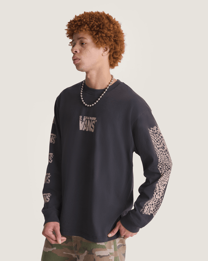 Vans Warped Adventure Long Sleeve T-Shirt in Faded Black