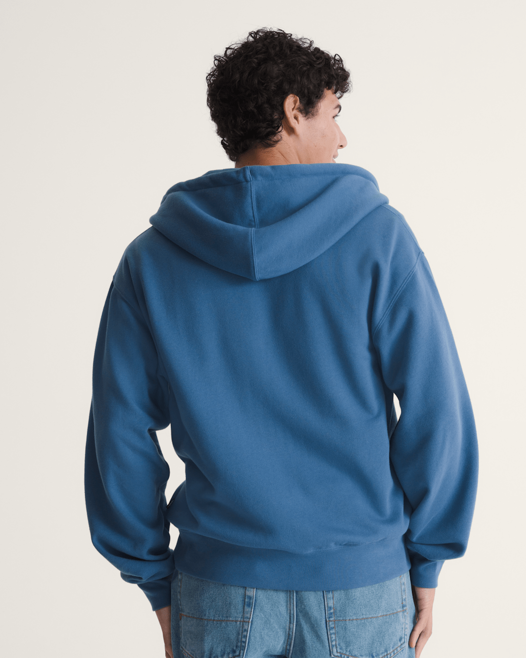 Vans Stretch Logo Zip Hoodie in True Navy Blue
