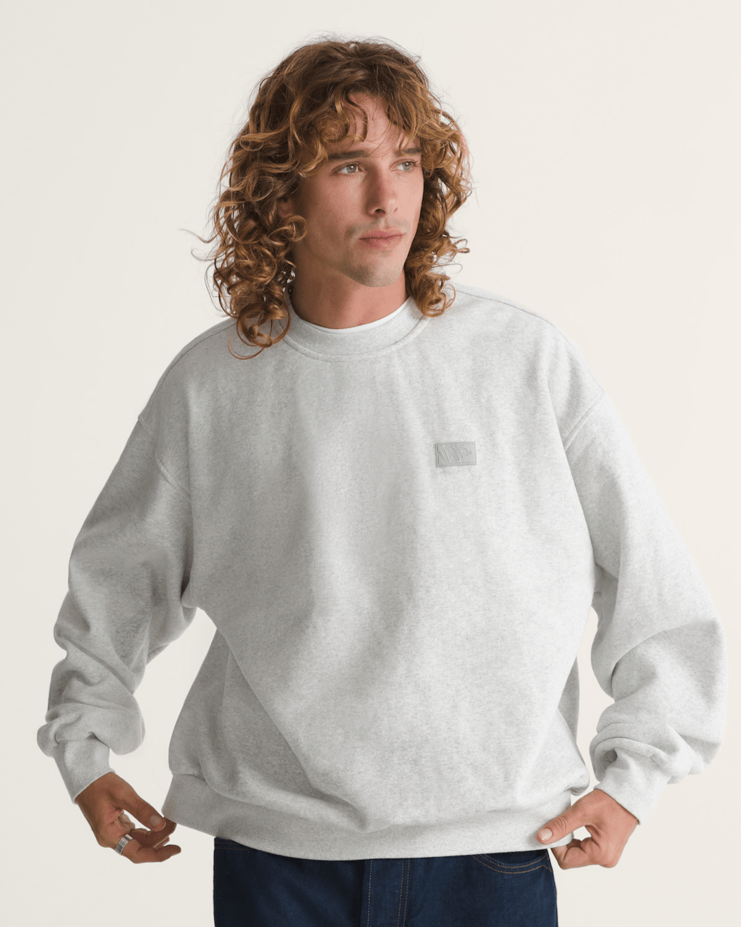 Vans Premium Crewneck Sweatshirts in Ash Heather Grey