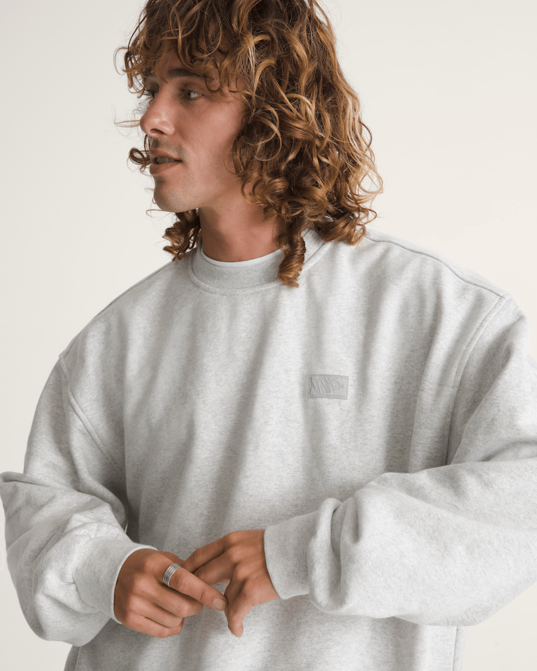 Vans Premium Crewneck Sweatshirts in Ash Heather Grey