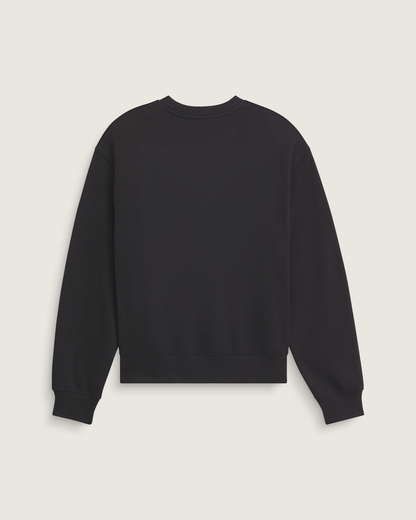 Vans Stretch Logo Crew Sweatshirt in Black / White